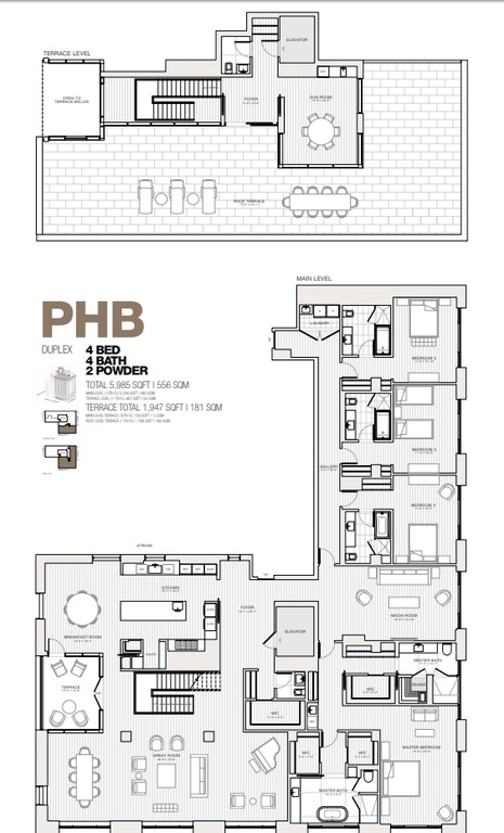 PH B Plan, 11 Beach New York, NY 10013 - $19,950,000 home for sale, house images, photos and pics gallery
